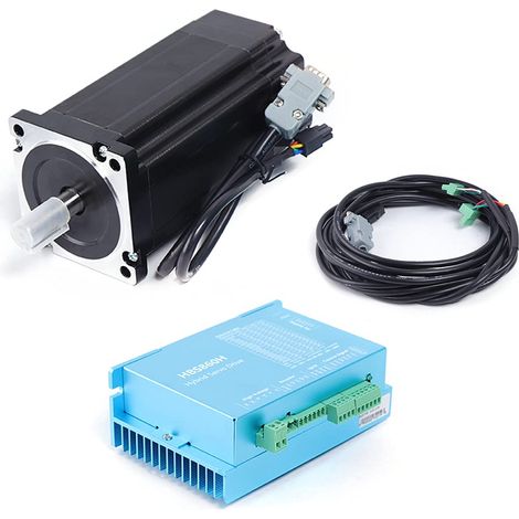 Kit moteur pas à pas Moteur Nema 34 HBS860H Pilote de moteur pas à pas en boucle fermée avec contrôleur et câble pour imprimante 3D pour machine à graver CNC