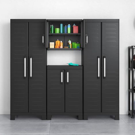 Keter – Armoire de jardin 97cm – 65cm de large – 45cm de profondeur – Plastique résistant aux chocs – 2 étagères ajustables jusqu'à 15kg (1/5)