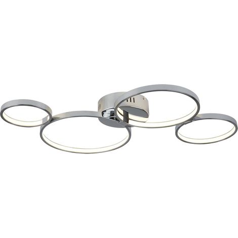 Searchlight Solexa - Plafonnier LED intégré Chrome (1/5)
