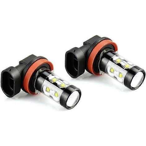 Kit de 2 ampoules LED H11 ultra-lumineuses pour phares, blanc 6000K, feux de croisement ou de route. (1/4)