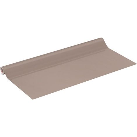 Adhésif uni brillant taupe 45cm x 2m – Haut pouvoir couvrant – Repositionnable jusqu'à 1 heure après pose – Pour surfaces lisses – D-C-Fix - 2mx45cm