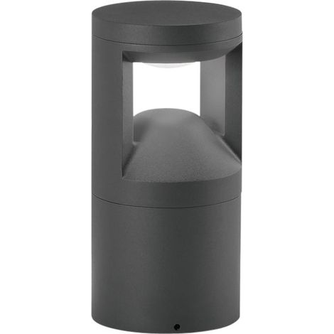 "Paletto LED WAMI in alluminio antracite 12W a luce calda e naturale 25 cm."