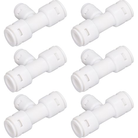10 Stück T-förmige 3-Wege-Rohrverbinder aus lebensmittelechtem PP (1/4 Zoll, 3/8 Zoll) für Wasserfilter (1/5)
