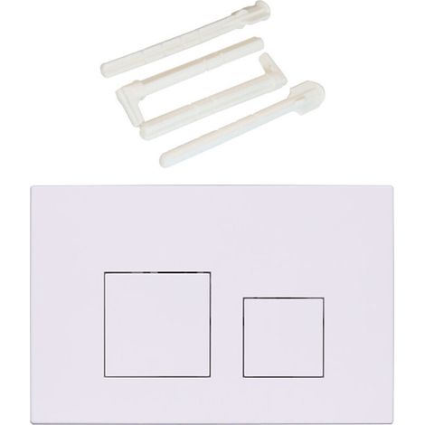 Panneau de Commande de Réservoir Encastré Sigma, Panneau de Commande de Chasse d'Eau Encastré UP300/UP320, Interrupteur de Chasse d'Eau Mural, Blanc Mat (1/5)