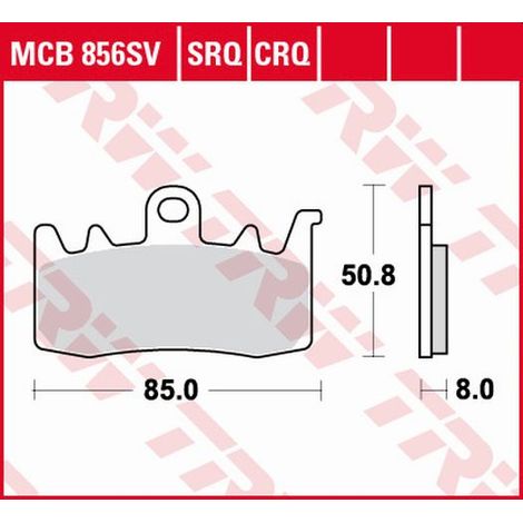 PASTILLAS DE FRENO TRW ZF KH630 SINTER STREET BMW F 800 R 15-, S 1000 XR 17-, R 1200 GS / ADV / R / RT 13-18, R-NINE T 13-16, R 1250 R 19-, KAWASAKI H2 20-, TRIUMPH TIGER EXPLORER 1200 15-, DELANTERAS