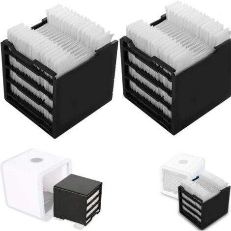Lot de 2 Filtres Remplacement pour Refroidisseur d'Air - Installation Facile Filtration Avancée Purification de l'Air - Dimensions 12x11.2x11.5cm -KZQ (1/5)