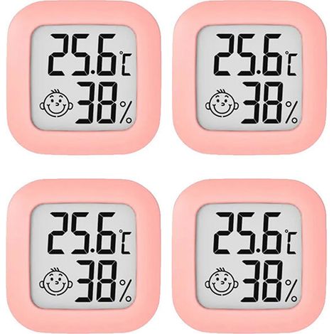 4 Thermomètre d'ambiance, Mini humidimètre numérique LCD, thermomètre d'intérieur facile à utiliser, thermomètre d'humidité multifonctionnel (1/5)