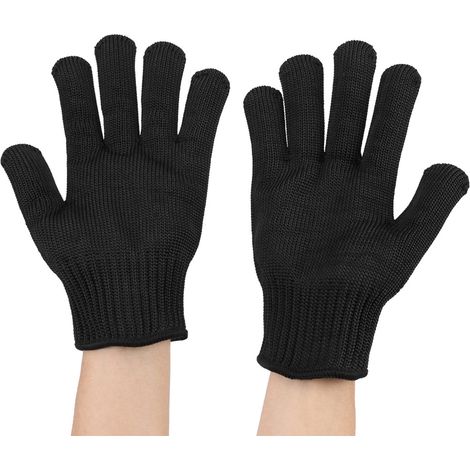 1 paire de gants de travail en maille d'acier inoxydable résistants aux coupures, outil de protection pour boucher (1/5)