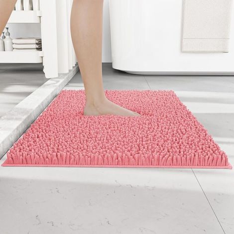 Non-Slip Bath Mat – 50 x 80 cm – Fluffy Bath Rug for Bathroom – Absorbent Shower Mat with Shaggy Pile – Non-Slip and Washable – for Shower, Bathtub, MUMU (1/4)