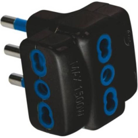 50 x FME 82.631 ADATTATORE TRIPLO 16A 2P+T GARANTI NER
