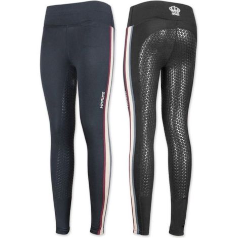 XS, Blau: Pferde Amber Voll-Reitleggings mit Griff (1/5)