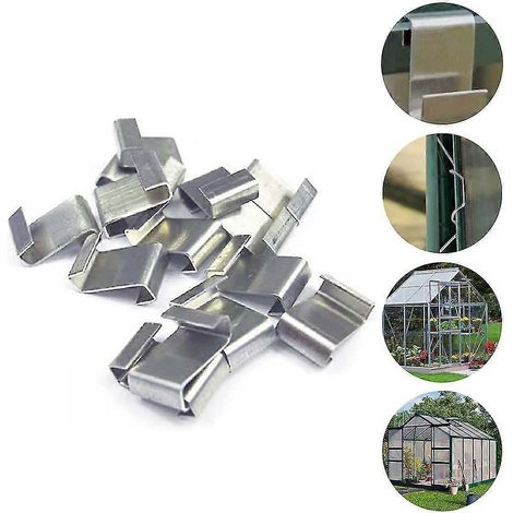Filiyano-Pinces de vitrage portables pour serre, fenêtre en verre de jardin, acier inoxydable, type Z - 50 pièces (1/3)