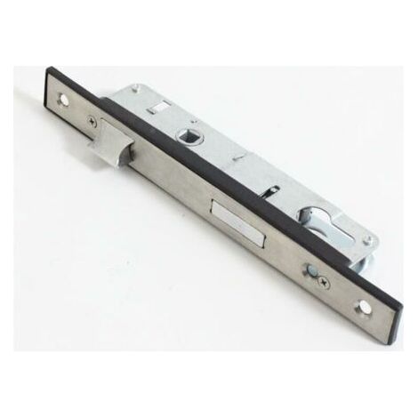 Serrure à encastrer monopoint de porte de jardin 85 mm en acier inoxydable- (1/2)
