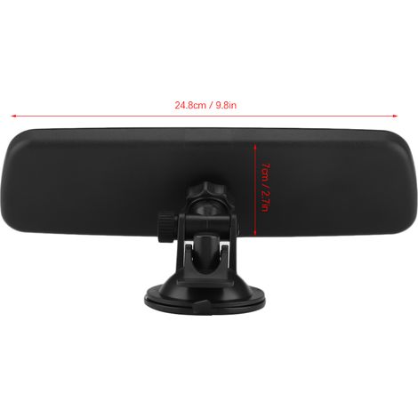 Rétroviseur intérieur 24,8x7cm avec ventouse, accessoire pare-brise avant pour voiture, fixation robuste (1/5)