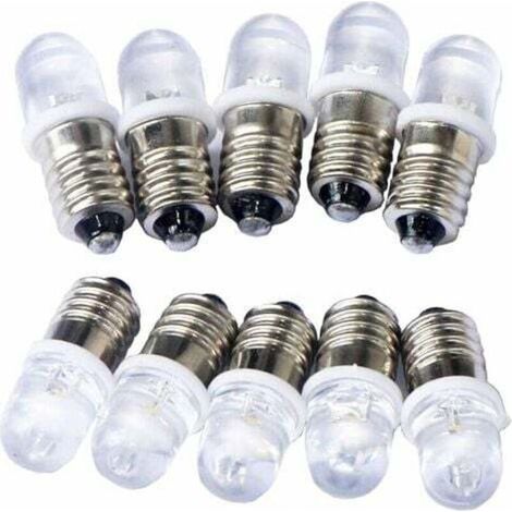 10 ampoules LED spot E10 12 V Blanc chaud (1/2)
