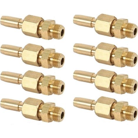 Lot de 8 buses de fontaine en laiton de 3 mm (1/8 pouce) à jets puissants, compatibles avec les rideaux d'eau universels et la décoration de fontaines paysagères. (1/5)