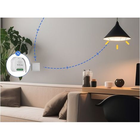 Trasmettitore RF Con Funzione di Dimmer Per Pulsante NO Compatibile Con Tutte Serie Civile