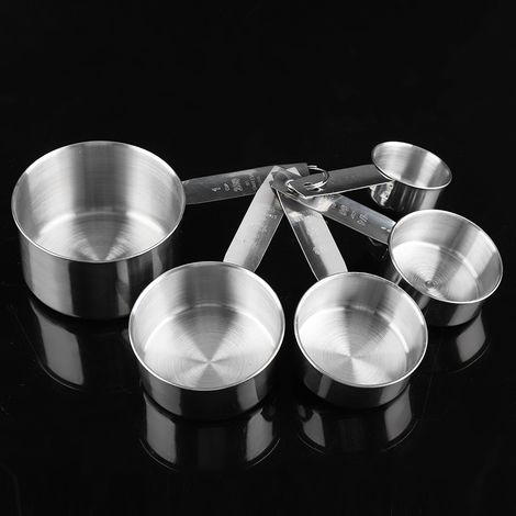 Set mit 5 rostfreien Messlöffeln aus Edelstahl, Küchenutensilien zum Backen und Kochen (1/5)
