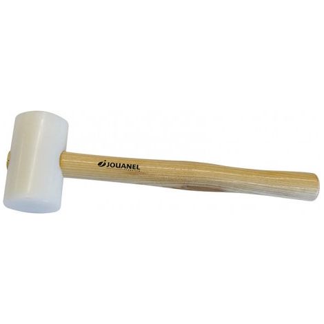 JOUANEL - Maillet nylon embout rond Ø 60 mm sur 110 mm, manche bois - Réf: MAR60 (1/3)