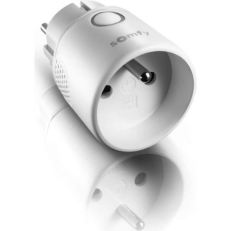 Somfy Enchufe inteligente blanco diseño compacto y elegante