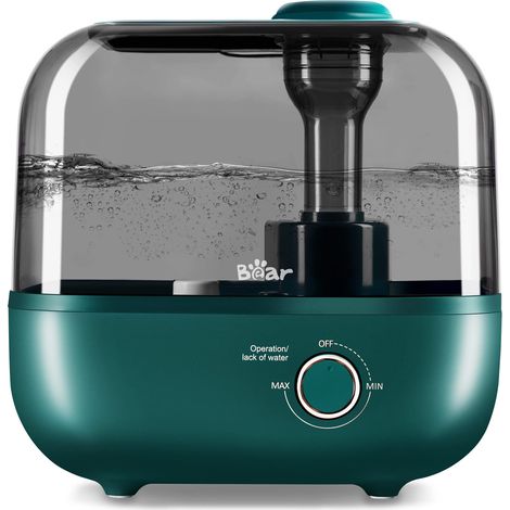 5L Top Fill Humidifier, 28dB Ultra Quiet for Baby and Plants, Runs Up to 35 Hours, with Aroma Tray, 360° Rotating Steam Nozzle, Auto Shut-Off (1/5)