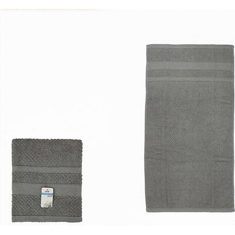 Trade Shop - WEICHES BAUMWOLL-GÄSTEBADETUCH 30X50 CM 65 GR FARBE GRAU 79499 -