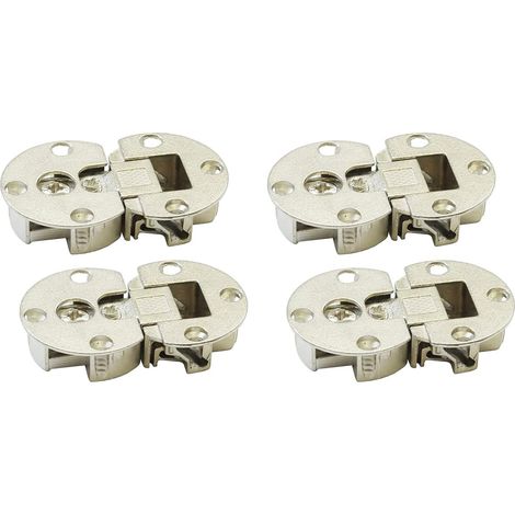 CCYKXA 90 Degree 3D Hinge for Flap and Lid Folding Door Hinges Miter Hinge for Cupboard Doors Kitchen Furniture Invisible Pack of 4