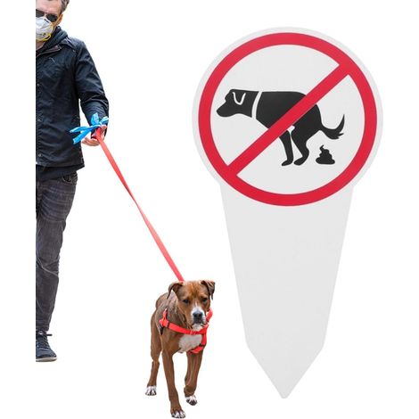 Filiyano-Lot de 5 panneaux « Interdit aux chiens de faire leurs besoins ici », panneau d'avertissement, panneau de rappel concernant les déjections (1/5)