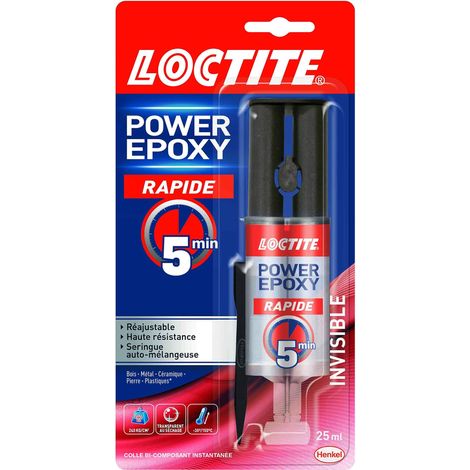 Colle Epoxy, Rapide 5 Minutes, Seringue 25ml, Transparente (1/5)