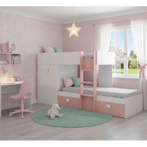 Composizione Camera da Letto - 2 Cassetti Reversibile, Bianco, -, 271x111x150h cm Mapusaurus