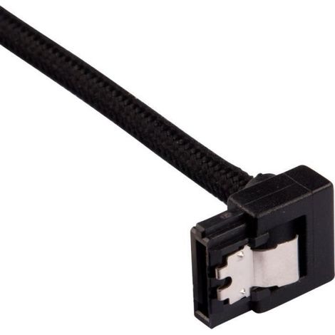 Câble gainé Premium SATA 6Gbps Noir - 30cm 90° - (CC-8900278) (1/2)