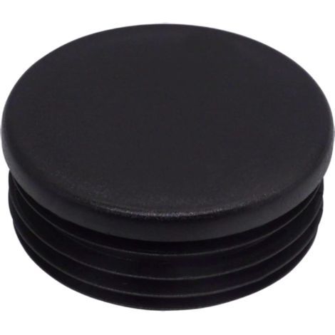 20 Tube caps, round 60 mm, black plastic RAL 9005, for fence posts (1/5)