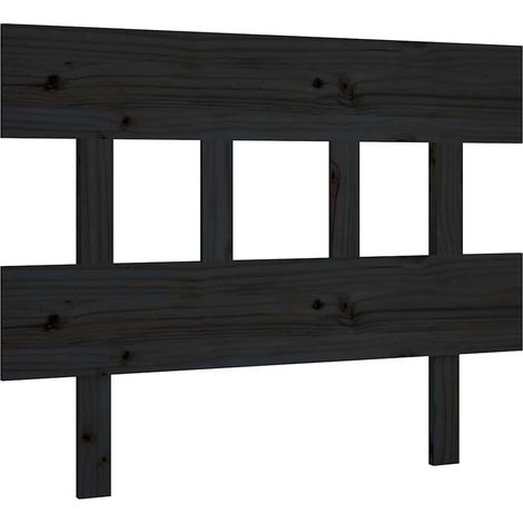 Maison Exclusive - Tête de lit Noir 103,5x3x81 cm Bois massif de pin (1/5)
