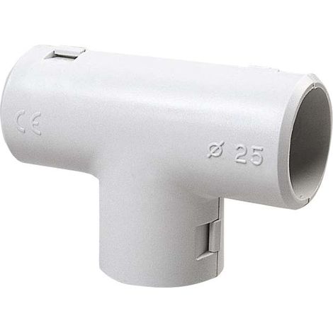 poly pool - giunto a t ispezionabile per tubi rigidi ø 25 mm ip40 grigio