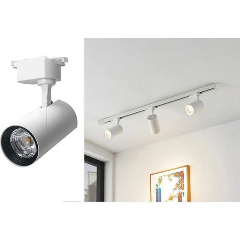 Faretto Led Interno 50W Faro Binario Soffitto Luce Fredda Orientabile Moderno