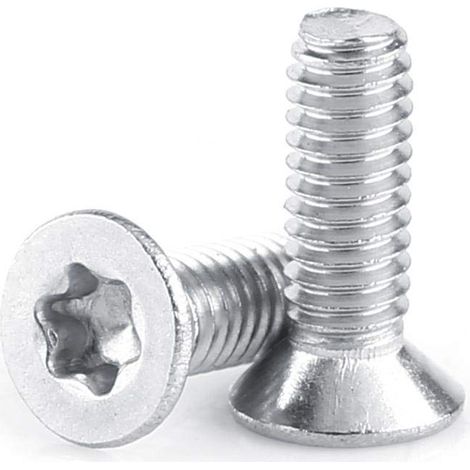 Viti a testa piatta con stella M2.5 in acciaio inox 304 (M2.5 × 8).