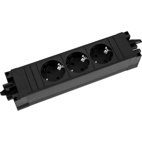 Bachmann Step Base multipresa 3 prese nera