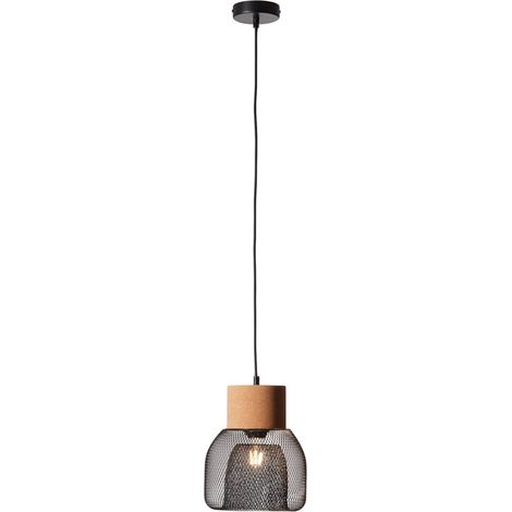 BRILLIANT Lampe Flaka Pendelleuchte 1flg schwarz matt 1x A60, E27, 40W, g.f. Normallampen n. ent. Kabel kürzbar Für LED-Leuchtmittel geeignet