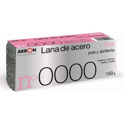 Lana acero pulir fina 150 gr bobina akron