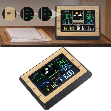 Horloge de station météo, thermomètre de piscine sans fil, thermomètre de station météo (1/4)