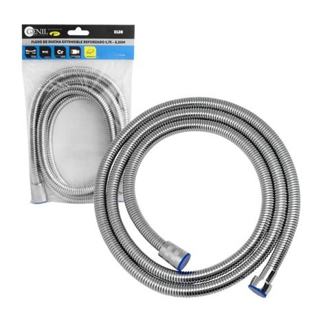 Flexible de douche extensible renforcé 1,75 - 2,20 m, GENIL. (1/3)