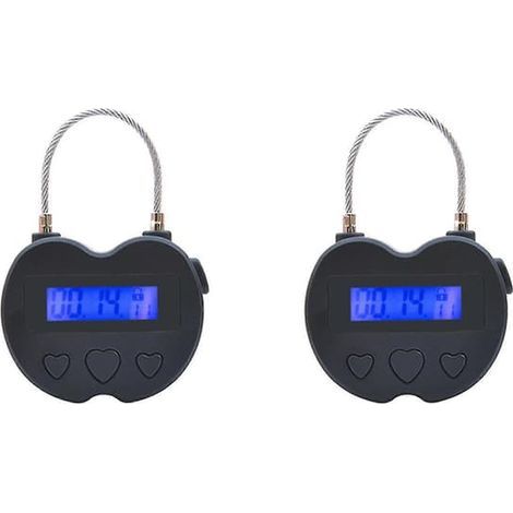 candados inteligentes con temporizador y pantalla LCD, recargables por USB, ideales para viajar. (1/5)