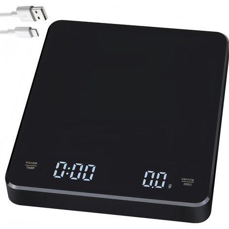 Balance de cuisine numérique 7 kg avec écran LCD, acier inoxydable (1/5)