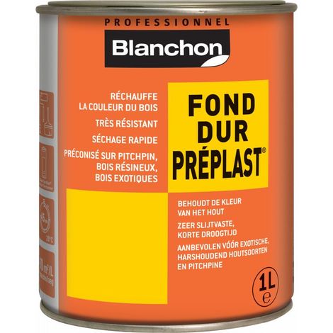 Blanchon – Fond dur préplast 1L – Résistant à séchage rapide – Faible odeur – Pour bois durs et exotiques – Application facile et durable