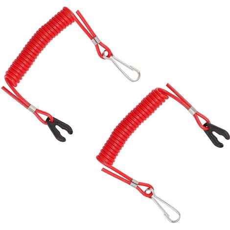 Cordes de sécurité pour jet skis et motomarines - Protection anti-mort - TPU + PVC rouge - Corde de sécurité flottante avec clé de contact - Film de surface durable (1/4)