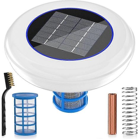 Schwimmender Solar-Poolreiniger, Wasseraufbereiter, solarbetrieben für bis zu 35.000 Gallonen (ca. 132.500 Liter), für Süß- und Salzwasserpools. (1/5)