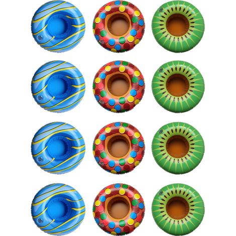 Porte-Boisson Gonflable - PVC Épais et Résistant - Pour Piscine et Fêtes en Extérieur - Usage Flottant - 1 Pièce (1/5)