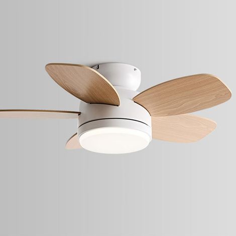 Ventilateur de plafond encastré de 38 pouces avec lumière, ventilateurs de plafond blancs silencieux à 6 vitesses, plafonniers LED à distance, éclairage de ventilateur, ventilateur réversible pour cha (1/5)