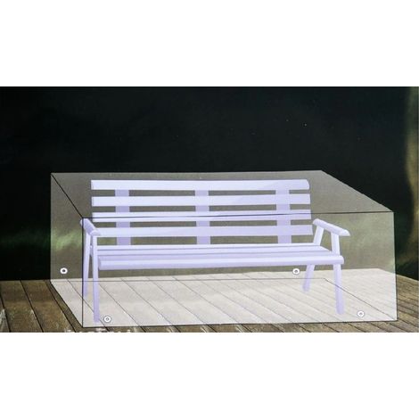 Abdeckhaube anthrazit für 2-Sitzer Bank Möbelabdeckung Schutzhülle 130x60x80cm (1/2)