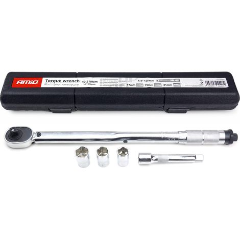 Chiave dinamometrica con bussola da 17 mm, 19 mm e 21 mm, 40-210 Nm, amio-02407 (1/5)